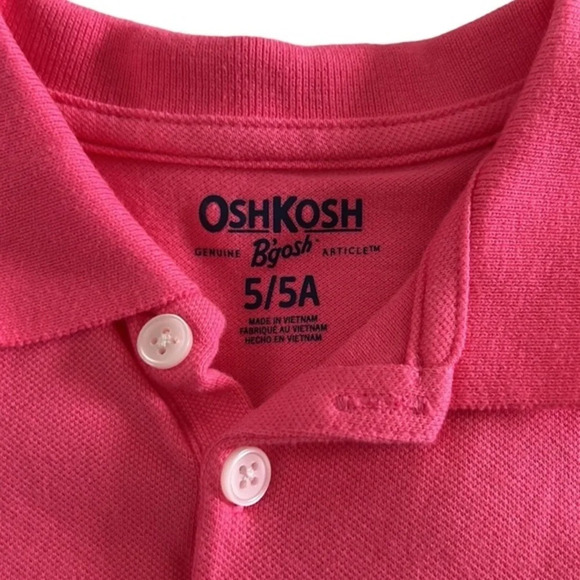OshKosh B’gosh pink collared shirt. Size 5. NWOT. - Picture 2 of 4